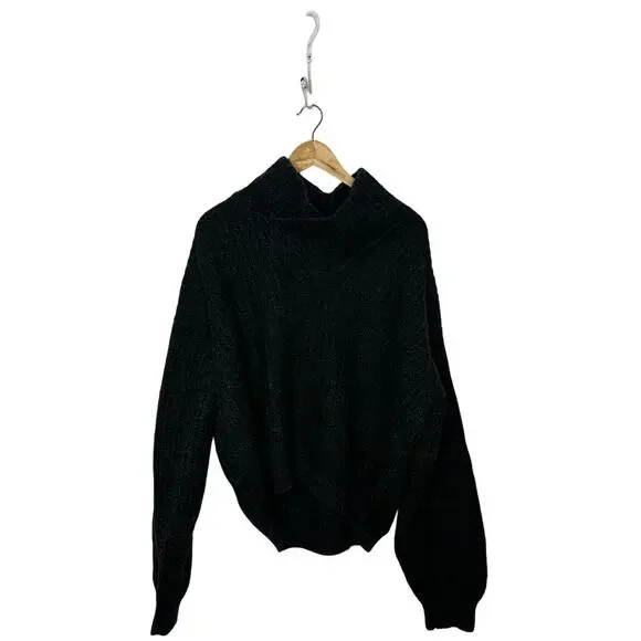 VTG 60s BROOKS BROTHERS wool mock neck thick knit sweater green Ireland XL