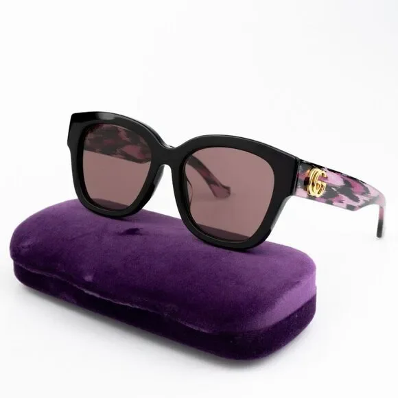 NEW Gucci GG1550SK 004 Black Red Women Square Sunglasses GG 1550SK