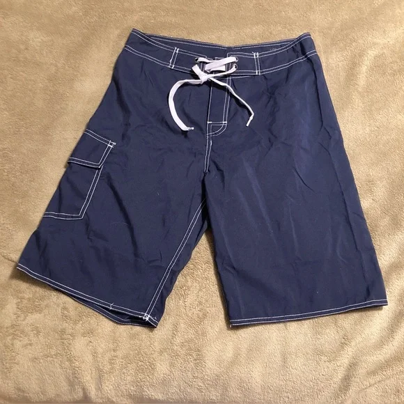 NWOT Men's Dark Blue Board Shorts 30