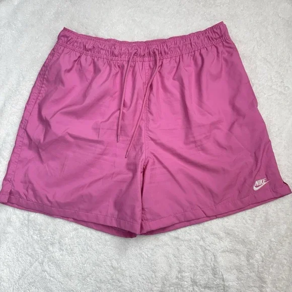 Nike Swim Trunks Pink Mesh‎ Lined Quick Dry Beach Shorts Men Large