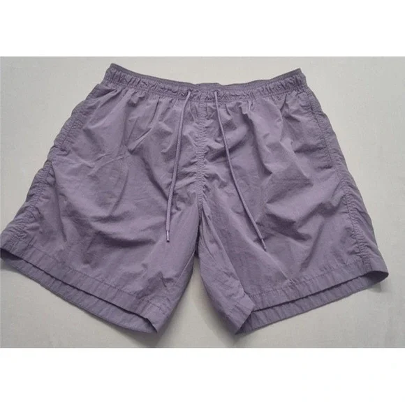 H&M men's‎ light purple swim trunks/shorts XL drawstring elastic waist pockets