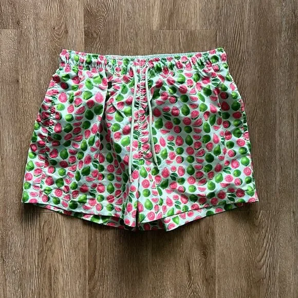 Happy Hour Swim Trunks Guava‎ Print Size Medium