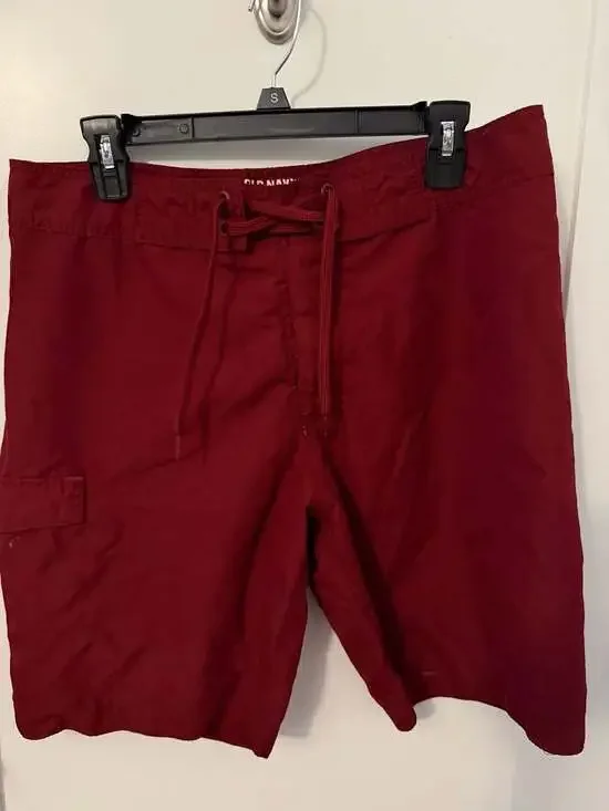 Old Navy Men's Solid Red Board Shorts