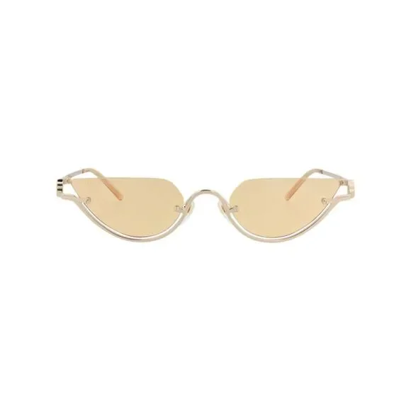 Gucci Cat Eye-Frame Metal Sunglasses Gold Womens