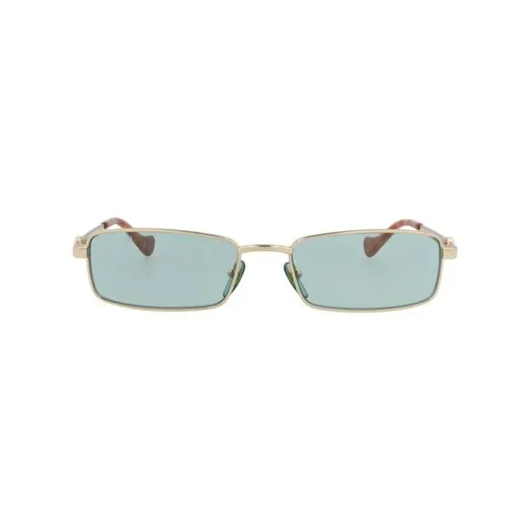 Gucci Square-Frame Metal Sunglasses Gold Womens