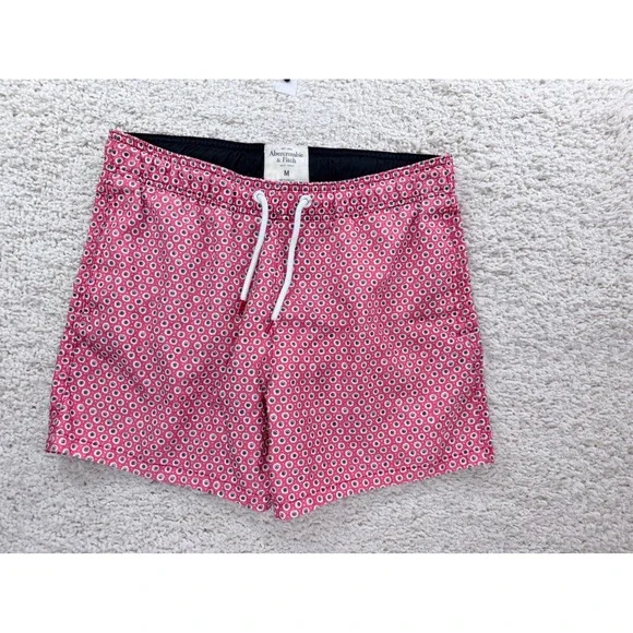 Abercrombie & Fitch Swim Trunks Mens Medium Pink Excellent Floral Board Shorts