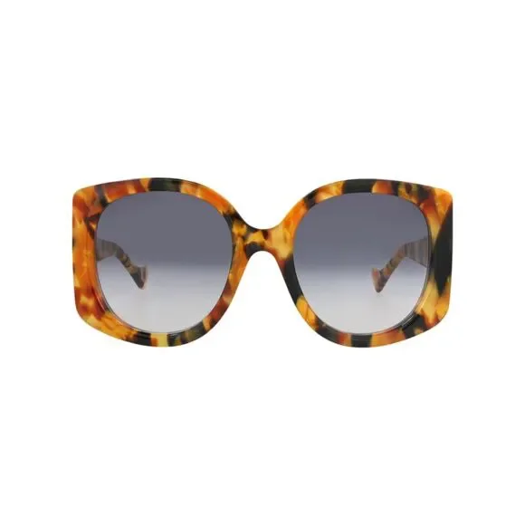 Gucci Round-Frame Recycled Acetate Sunglasses Multi Womens