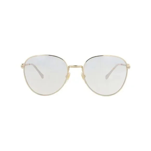 Gucci Round-Frame Metal Sunglasses Gold Womens