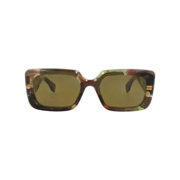 Gucci Square-Frame Recycled Acetate Sunglasses Green Womens