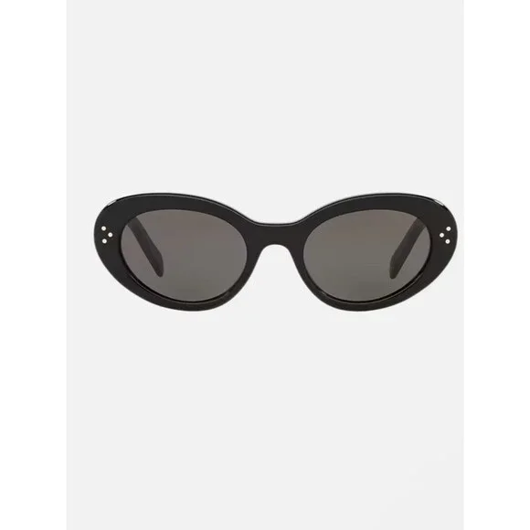 Celine Black Oval Cat-Eye Women's Sunglasses
