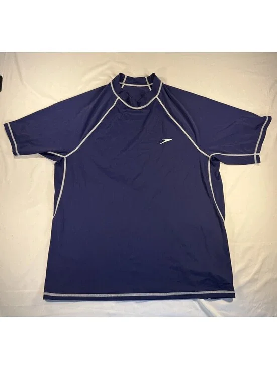 Speedo Men's X-Large Navy Raglan Sleeve Activewear Top