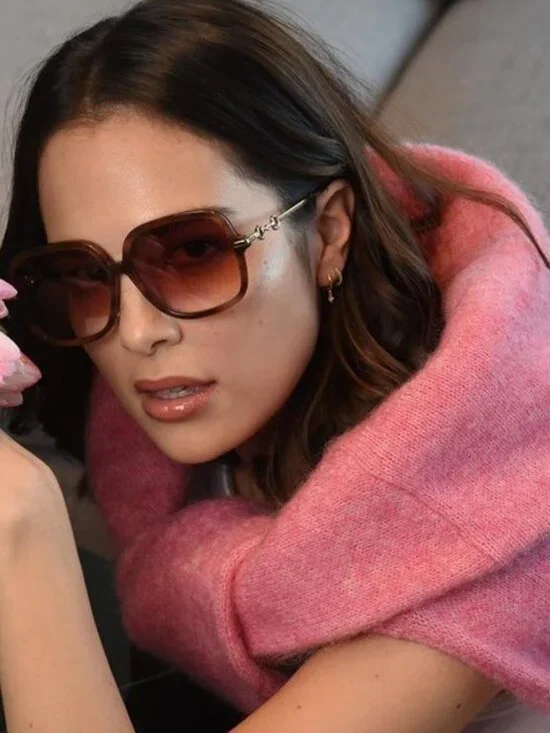 Gucci GG0884SA 002 Sunglasses Havana Square Frame, Brown Lenses