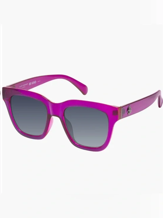 Kurt Geiger Fuchsia Transparent Square Sunglasses