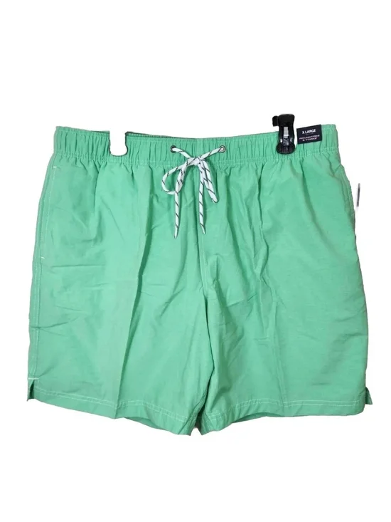 Roundtree & Yorke Mens  Size XL Lime Green  Trunks Lined Swim Shorts NWT 30