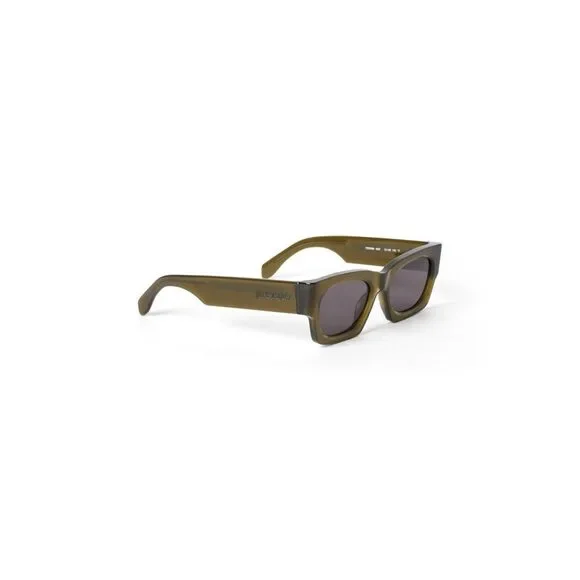 NWT Palm Angels Bodie Trasparent Green Dark Grey Sunglasses