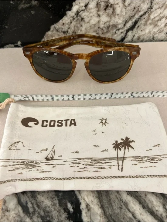 Costa Men’s/woman’s  Tortoise Frame Sunglasses with Dark Lenses