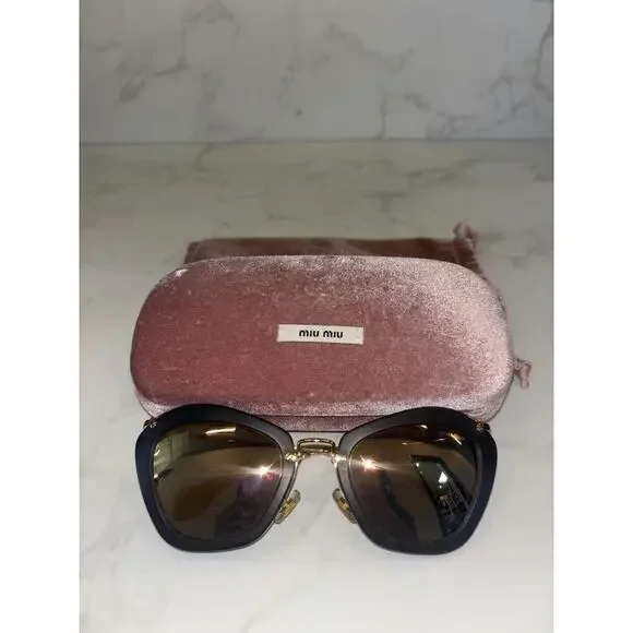 Miu Miu Sunglasses with Gold-Tone Frame - Like New