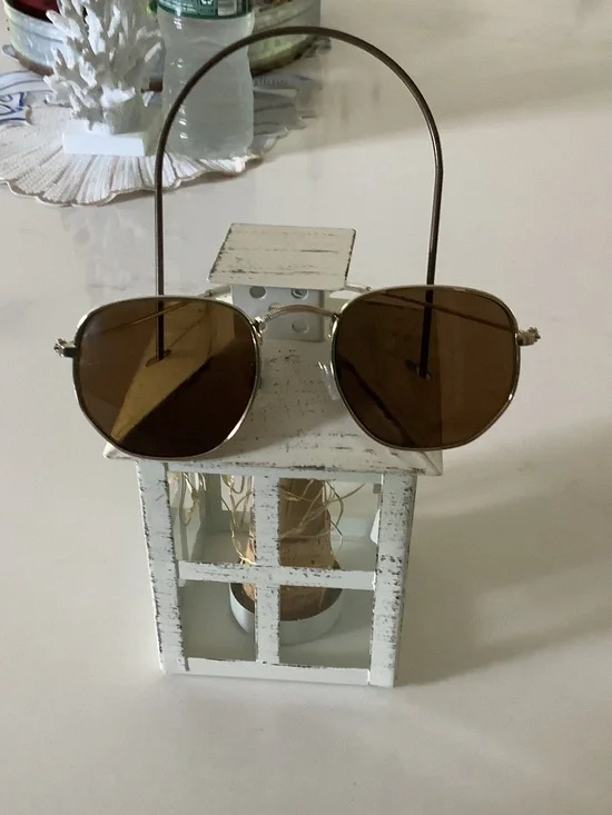 Gold Frame Brown Lens Sunglasses