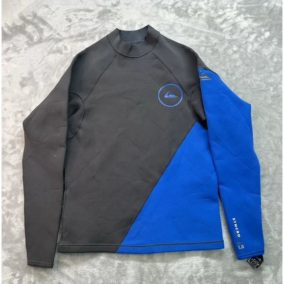 Quiksilver Syncro 1.0mm Wetsuit Top Men XXL Long Sleeve Surf Dive BodyBoard Swim