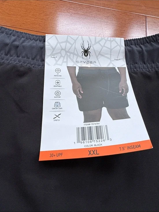 Spyder Black Men's Performance Athletic Shorts