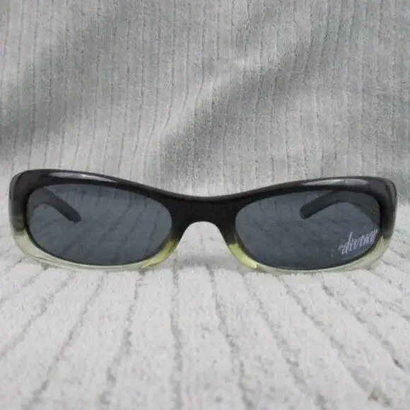 New Divine Eyewear Kali Black Clear Fade/Polarized Smoke Sunglasses Women's NWT