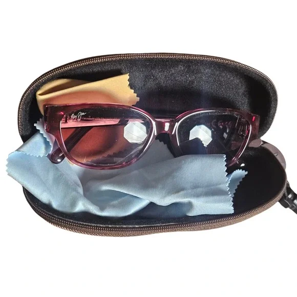 Maui Jim Anini Beach Pink Purple Oval Polarized Sunglasses MJ 269-28A Italy