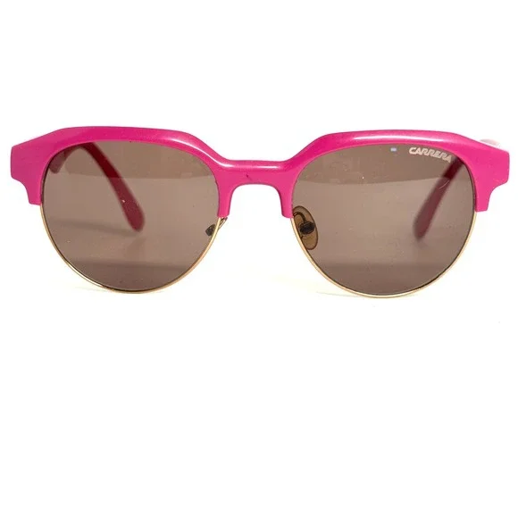Carrera‎ 6001 Pink Half Rim Sunglasses 51-19-145 Retro Style