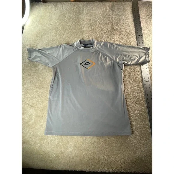 Kanu Surf Mens XXL Rash Guard Gray Short Sleeve Swim Shirt UPF Surf Top