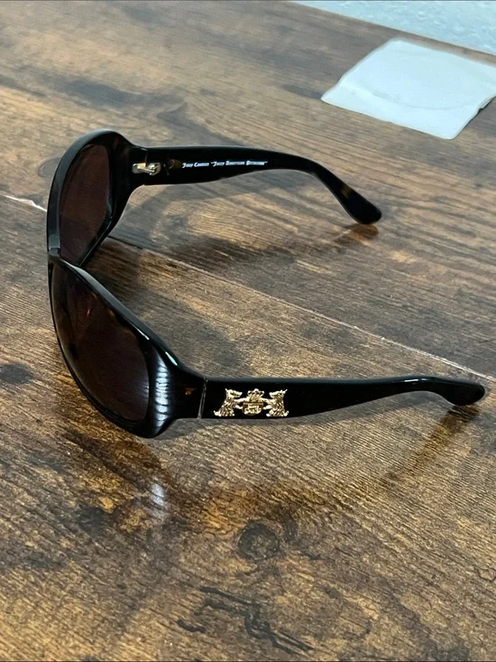 Juicy Couture Royals 0086 68[]16 /115 Brown Sunglasses with Gold Crest Accent
