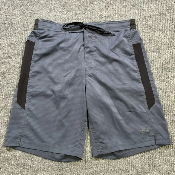 Speedo Mens Board Shorts Size M‎ Gray Pull On Drawstring Surf Swim Trunks
