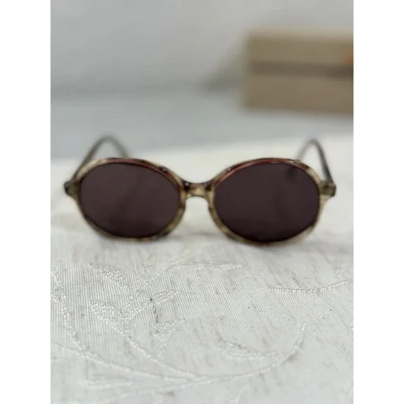 Vintage Art-Craft USA Brown Tortoise Shell Round Frame Sunglasses - Size 130mm