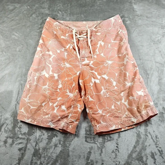 Vintage Stussy Board Short Men 32 Floral Cargo Swim Trunks Hawaiian Surf USA Y2K
