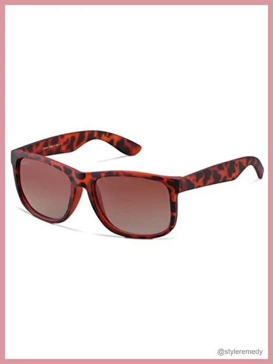 TR90 Frame Polarized Square Sunglasses 100% UV400 Protection