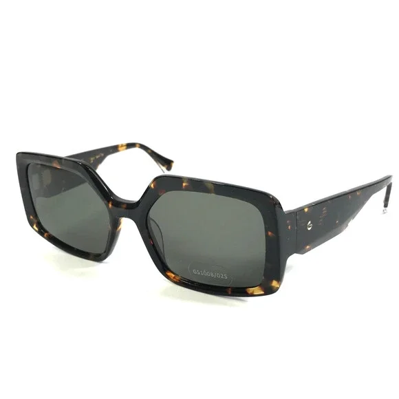 Gigi Studios Sunglasses CIAR GS1008/02S Tortoise Square Frames with Green Lenses
