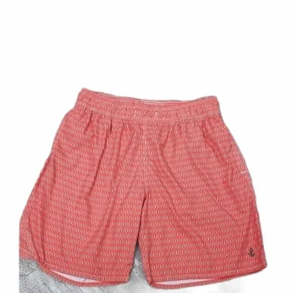 RETROMARINE CORAL/TEAL SWIM TRUNKS, SIZE XL