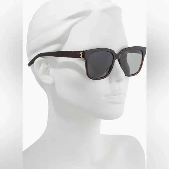 Saint Laurent YSL Women’s Square Frame Sunglasses 55mm NEW