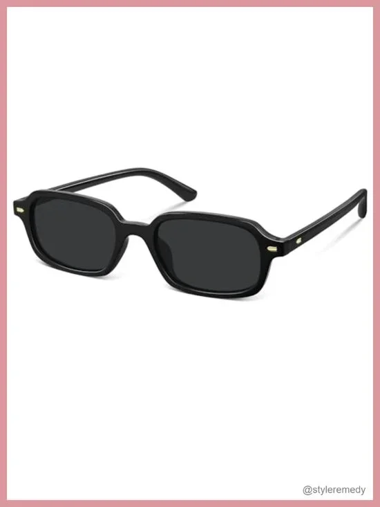 Retro Square Polarized Sunglasses for Women Men UV Protection