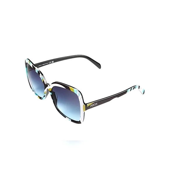 Pucci 60MM Butterfly Sunglass Turquoise