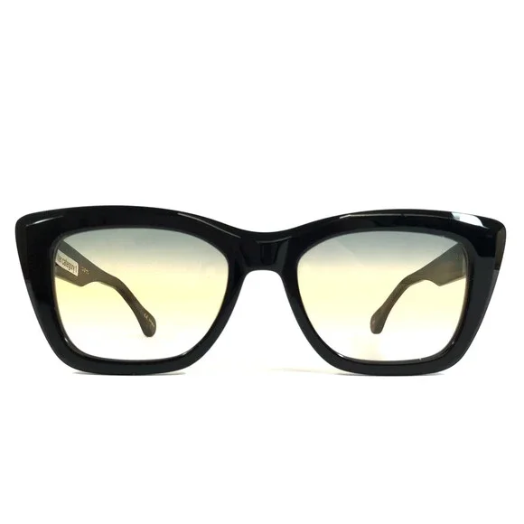 Alfred Kerbs Sunglasses SYLVIA BK Black Cat Eye with Blue Orange Gradient Lenses