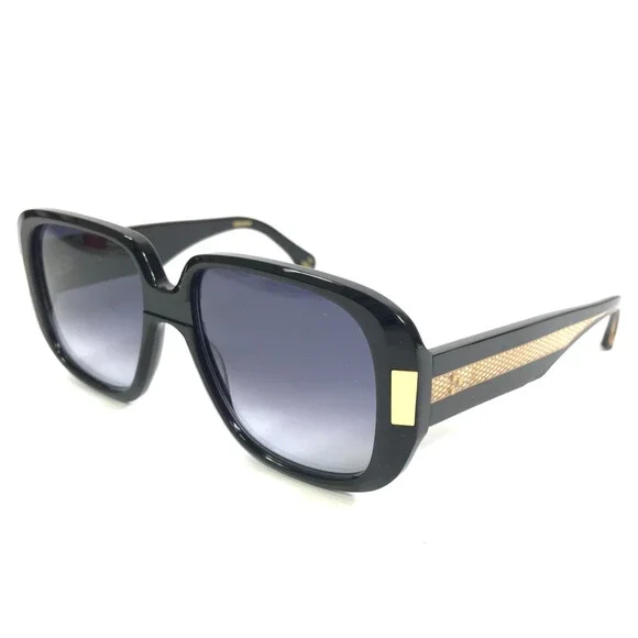 Alfred Kerbs Sunglasses CARI BK 025/200 Black Gold Frames w Gray Gradient Lenses