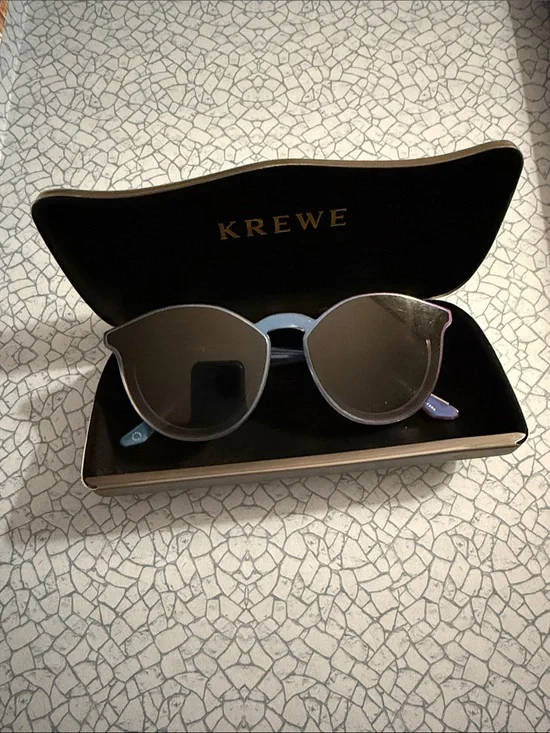 KREWE Cat Eye Sunglasses in Purple and Black
