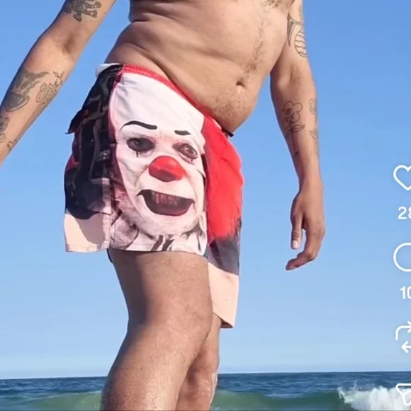 Dumbgood IT Pennywise Swim Trunks
