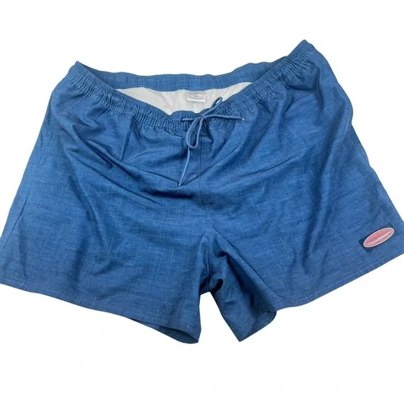 Vineyard Vines Mens XXL Blue Textured Swim Trunks Board Shorts 550