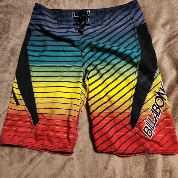 Billabong Parko Board Shorts Multicolor Surf Adult Size 29 10 Inch Surfing Swim