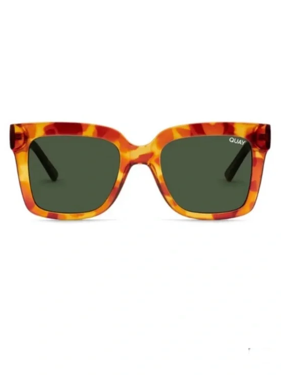 QUAY Australia Icy NEW Orange Tortoise Square Frame Sunglasses NEW