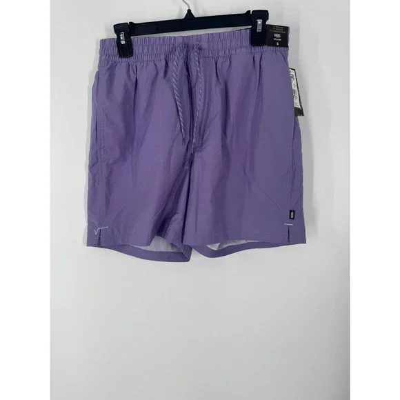 Vans Mens Primary Solid Elastic Boardshorts Purple Relaxed Fit Size Small NWT