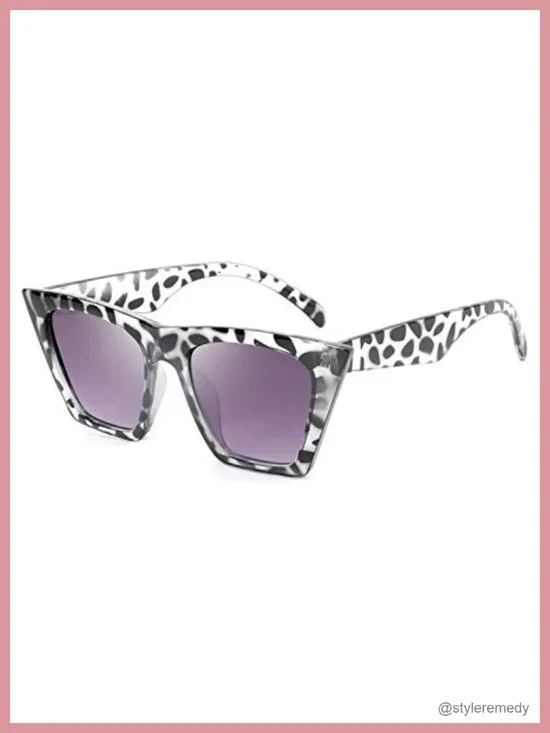 Vintage Square Cat Eye Sunglasses Trendy Cateye UV400 Protection
