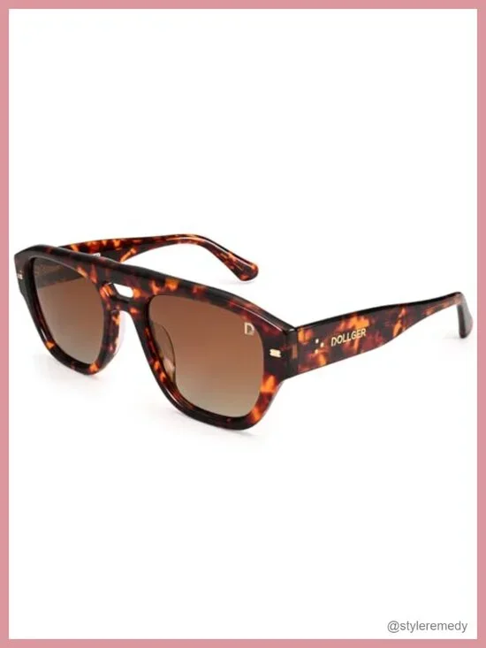 Polarized Aviator Sunglasses Oversized Acetate Square Designer UV Protection