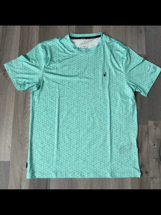 Spyder Men’s Mint Green Short Sleeve Swim Rash Guard