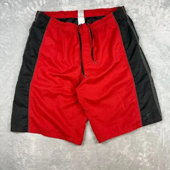 Nike Men's Red Swim-briefs-shorts